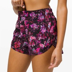 Lululemon Track That High Rise Short 3" Lined Fluoro Floral Multi Size 6